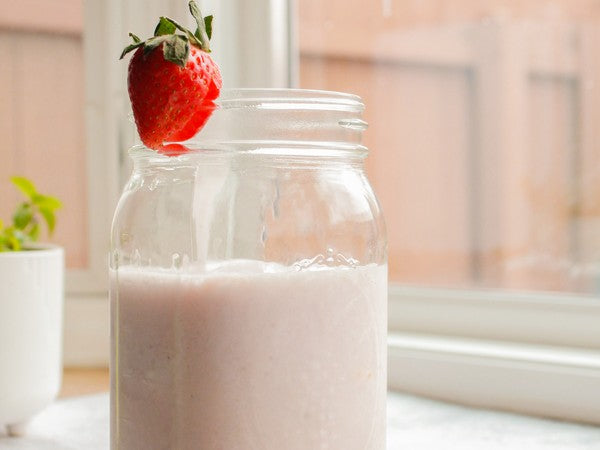 Healthier You: Strawberry Protein Milkshake
