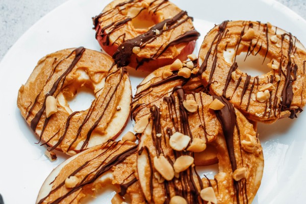 Protein Snickers Apple Donuts