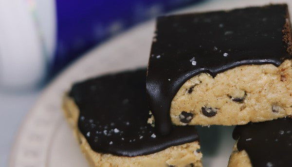 Healthier You: No Bake Chocolate Chip Cookie Dough Bars