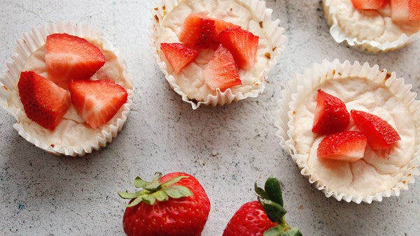 Healthier You: Strawberry Protein Cheesecake Bites