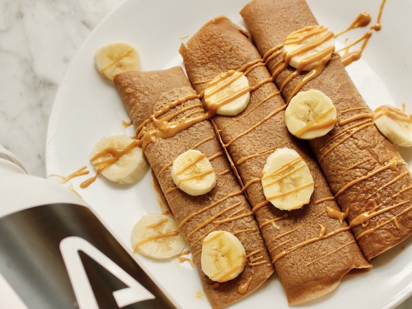 Chocolate Peanut Butter Protein Crepes