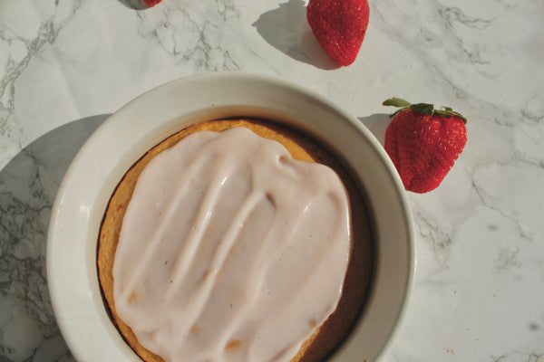 Strawberries & Cream Protein Baked Oats