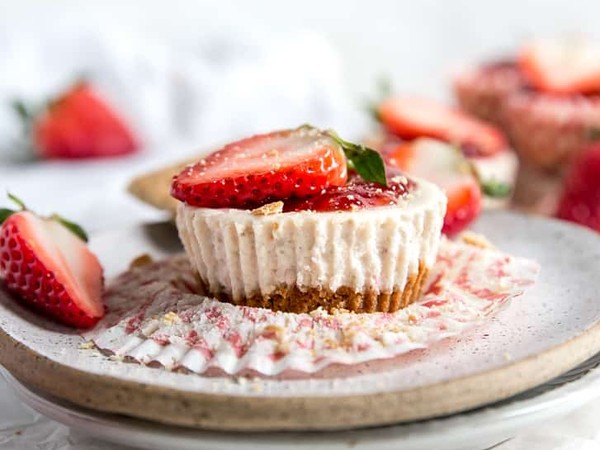 High Protein Strawberry Cheesecake