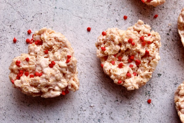 Valentine's Strawberry Protein Rice Krispies