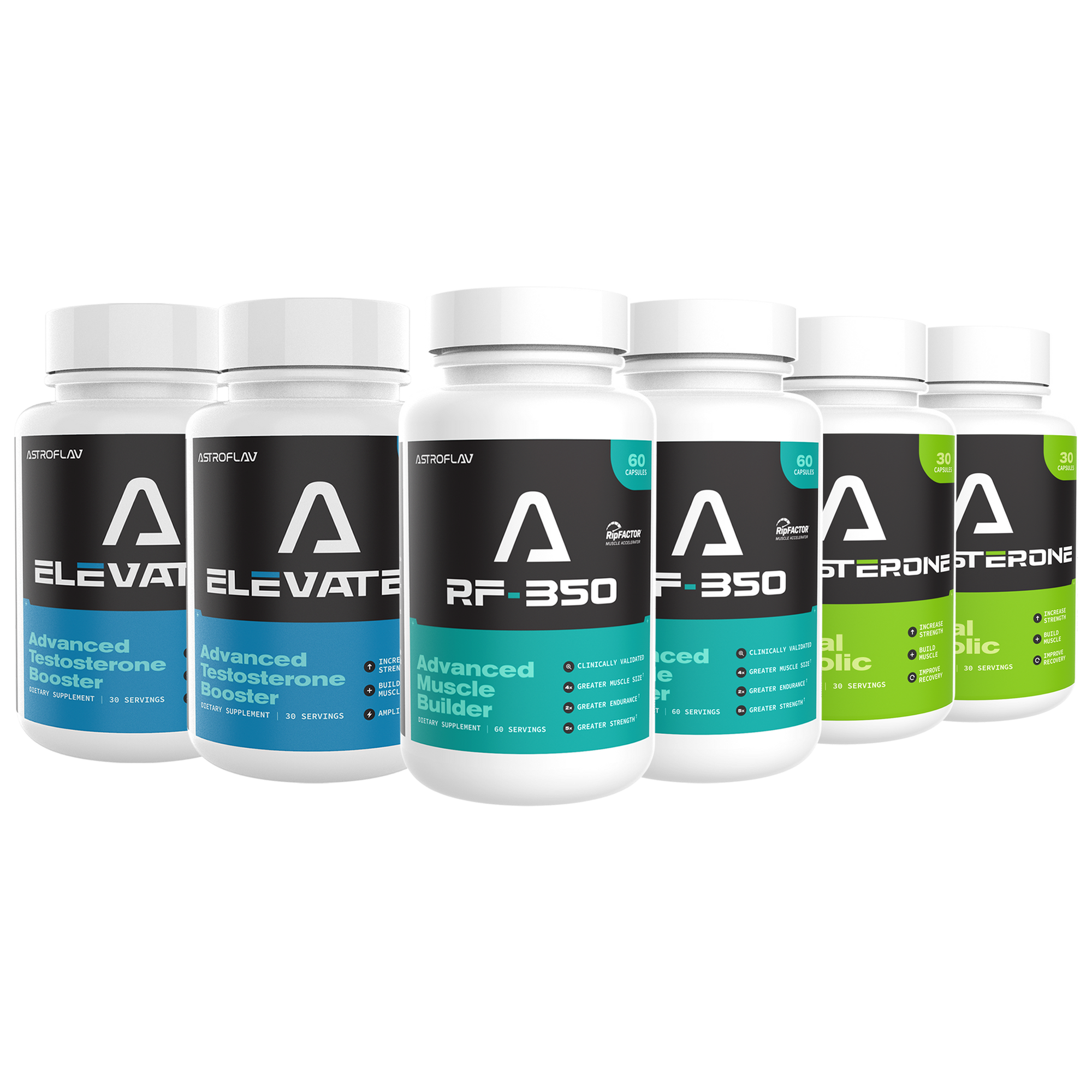 2 Bottles of Elevated & 2 Bottles of RipFactor & 2 Bottles of Ecdysterone